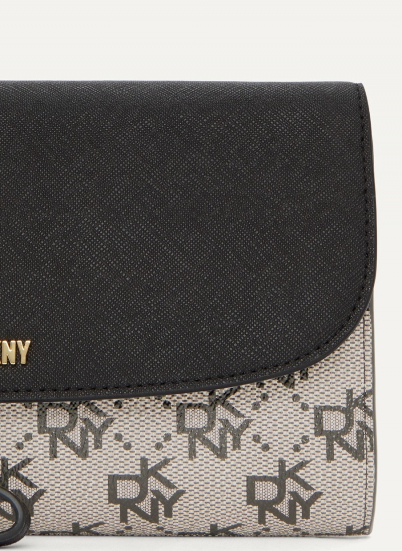 Women's Dkny Sidney Chain Crossbody Bags Black | T8094611