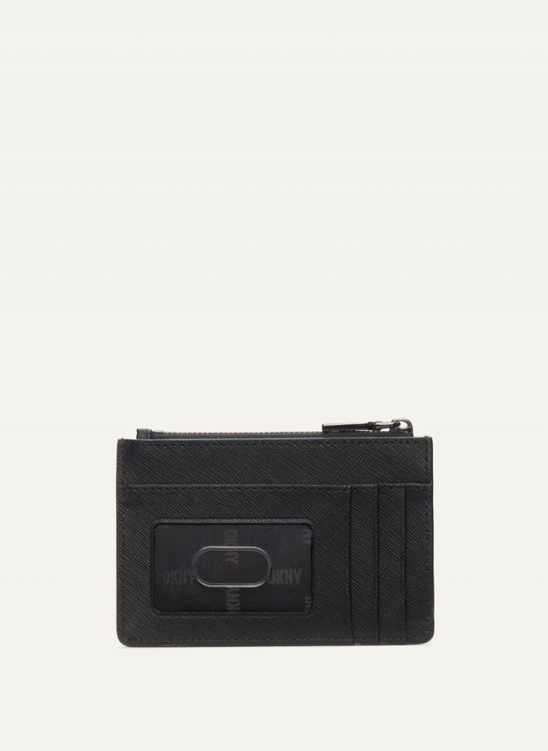 Women's Dkny Sidney Key Card Case Black | T4997742
