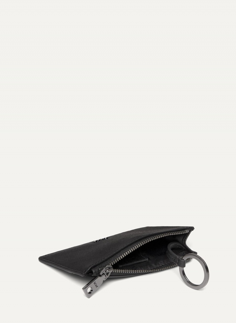 Women's Dkny Sidney Key Card Case Black | T4997742