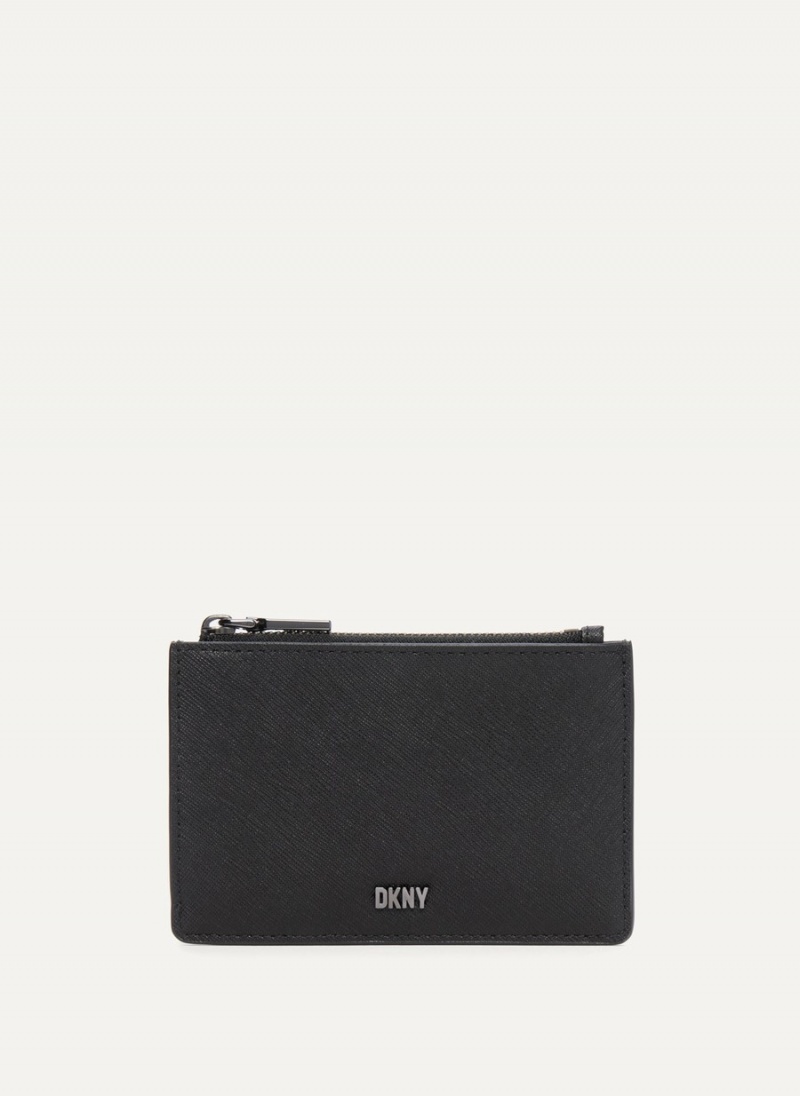 Women\'s Dkny Sidney Key Card Case Black | T4997742