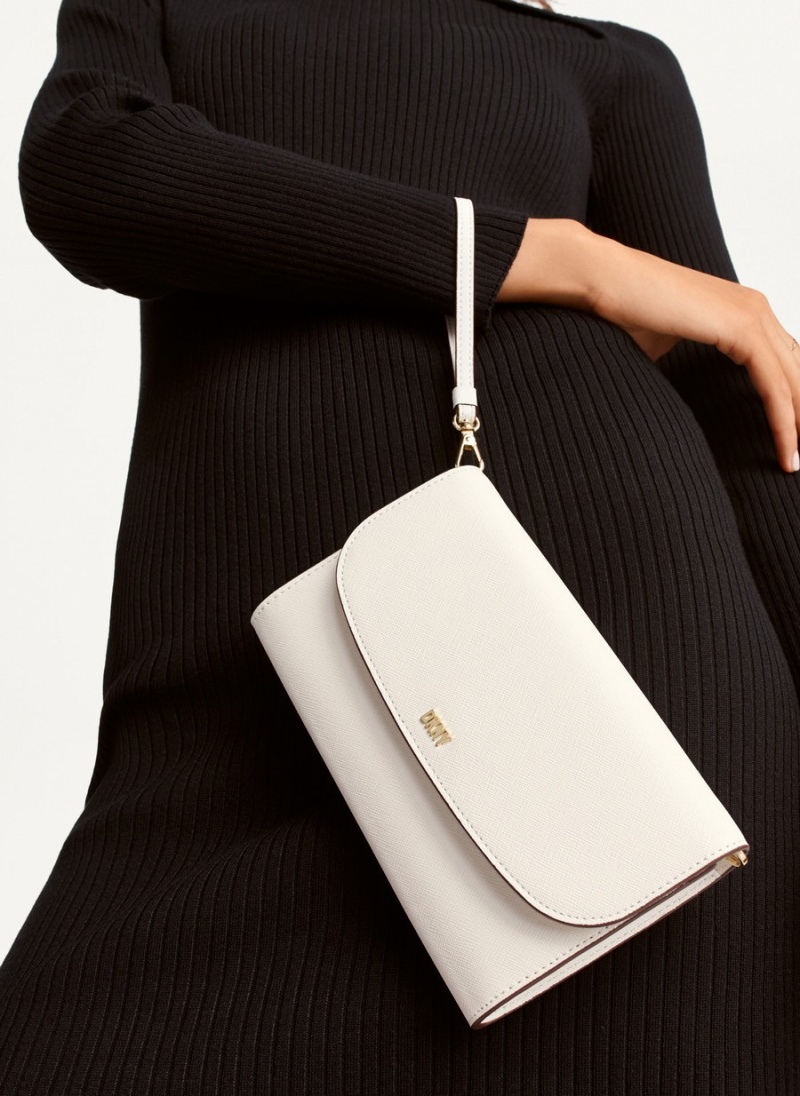 Women's Dkny Sidney On A Chain Crossbody Bags White | U2123884