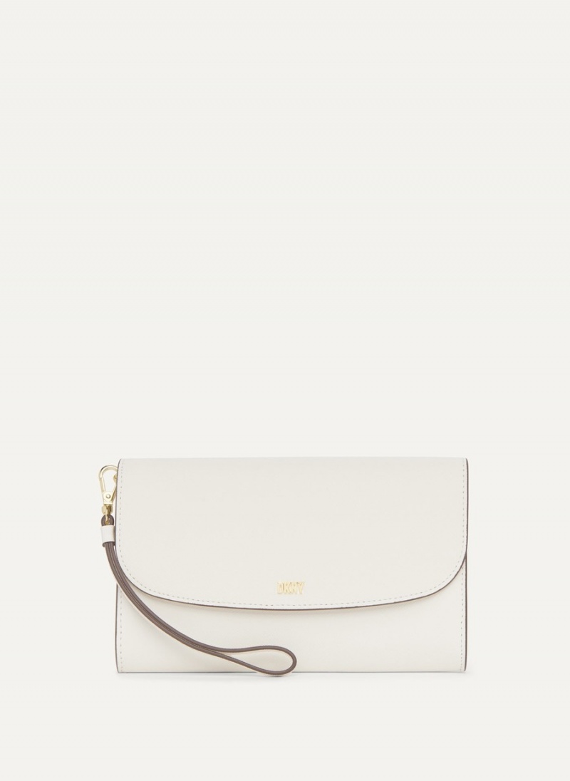 Women\'s Dkny Sidney On A Chain Crossbody Bags White | U2123884