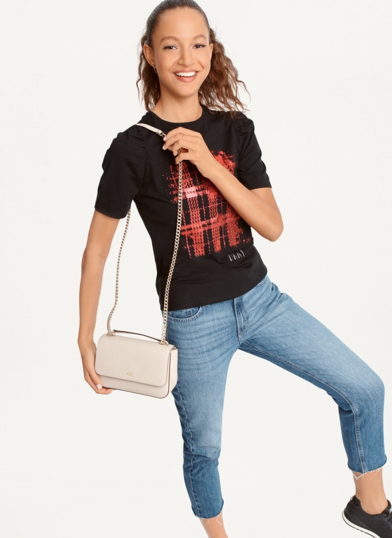 Women's Dkny Sina Flap Shoulder Bags Beige | J7075334