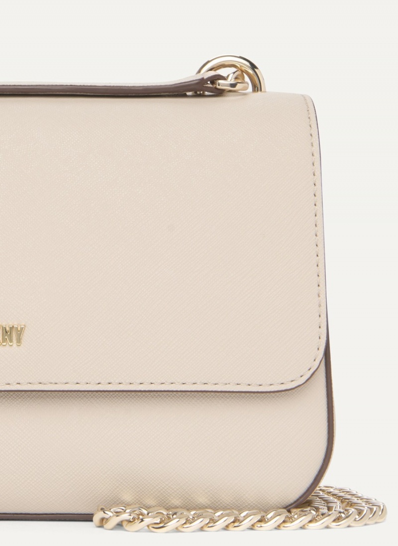 Women's Dkny Sina Flap Shoulder Bags Beige | J7075334