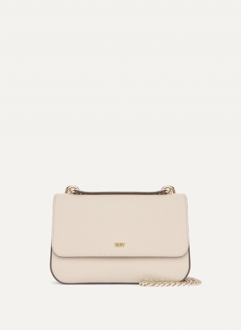 Women\'s Dkny Sina Flap Shoulder Bags Beige | J7075334