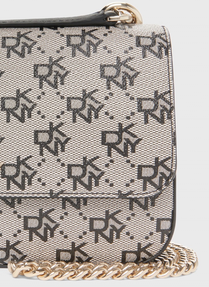 Women's Dkny Sina Shoulder Flap Crossbody Bags Grey | Y2948856