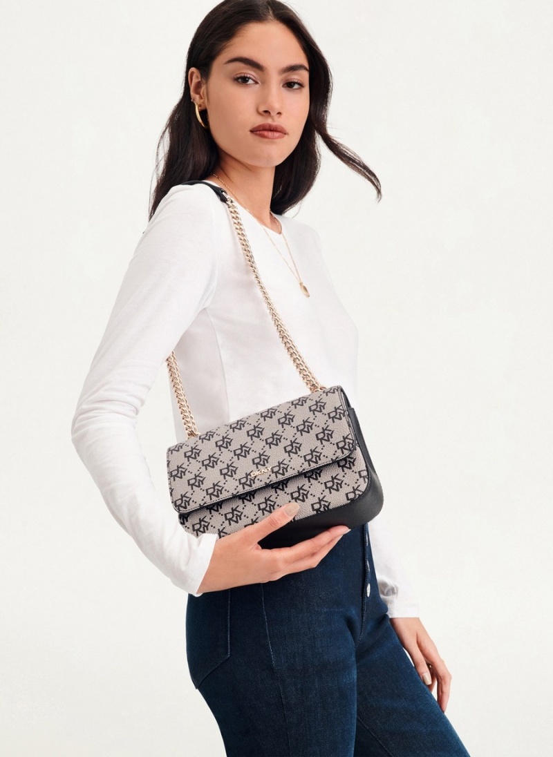 Women's Dkny Sina Shoulder Flap Crossbody Bags Grey | Y2948856