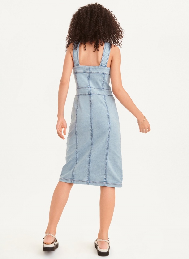 Women's Dkny Sleeveless 4 Pocket Dress Blue | G5725775
