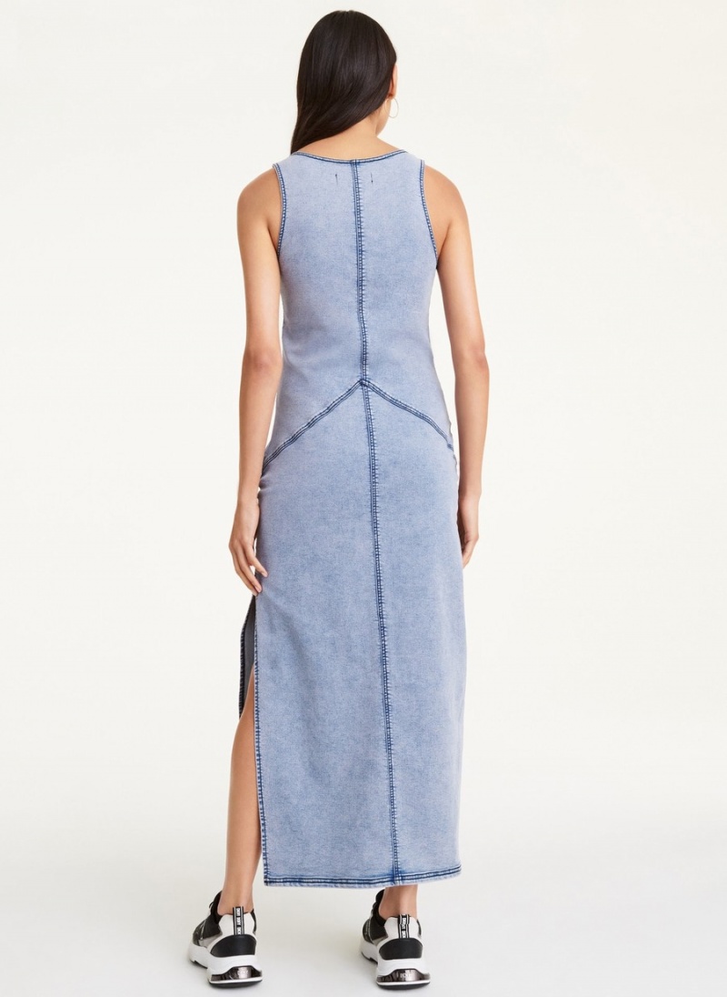 Women's Dkny Sleeveless Denim Dress Lavender | V1007040