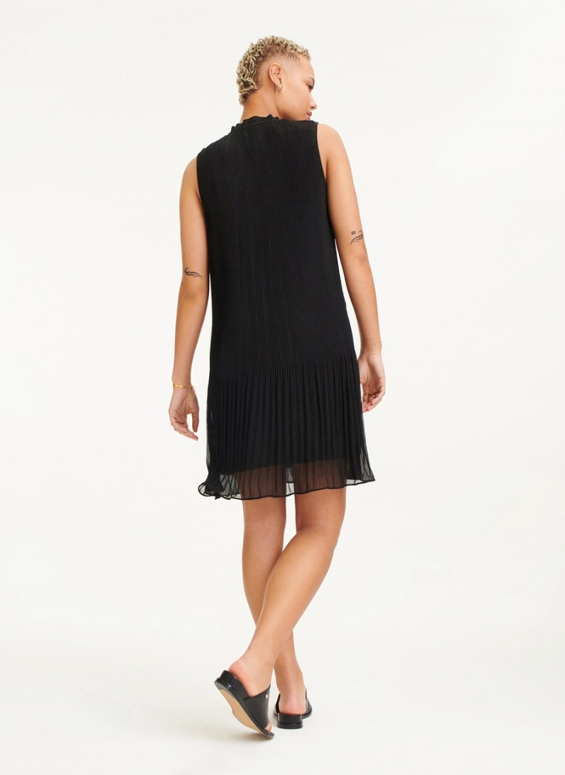 Women's Dkny Sleeveless Pleated Dress Black | Q6579590