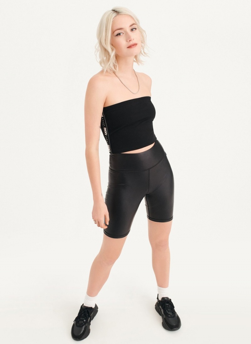 Women\'s Dkny Solid Tube Tank Top Black | Q4718799