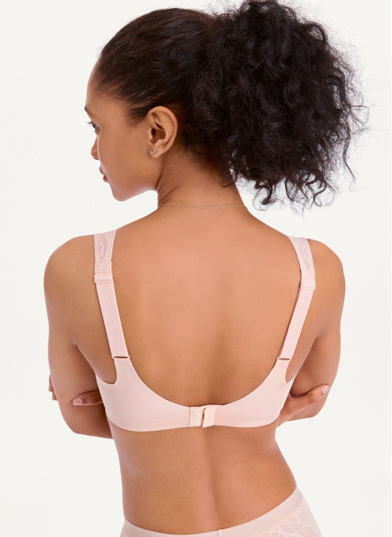Women's Dkny Table Tops Lace Bras Pink | Z6543815
