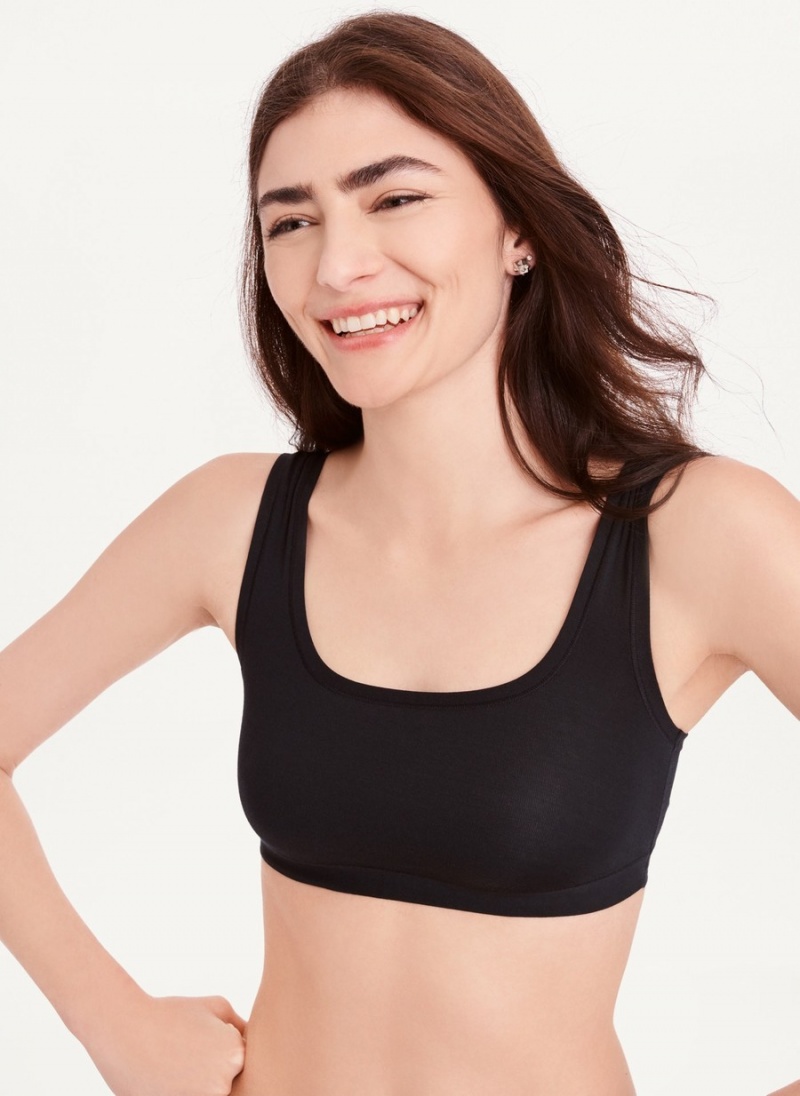 Women's Dkny Table Tops Modal Bras Black | D9256616