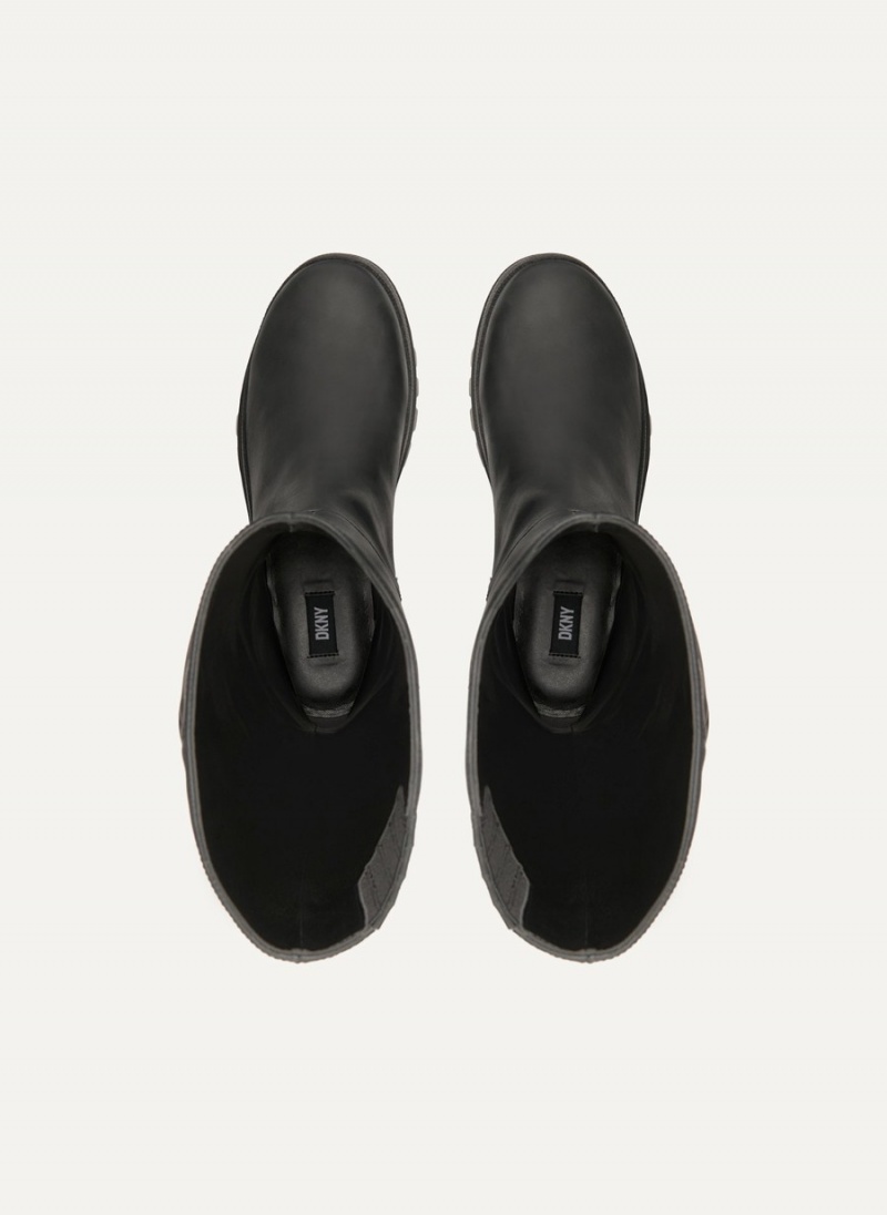 Women's Dkny Tall Lug Sole Boots Black | K8052966