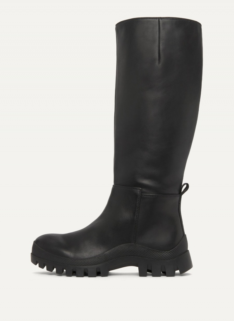 Women\'s Dkny Tall Lug Sole Boots Black | K8052966