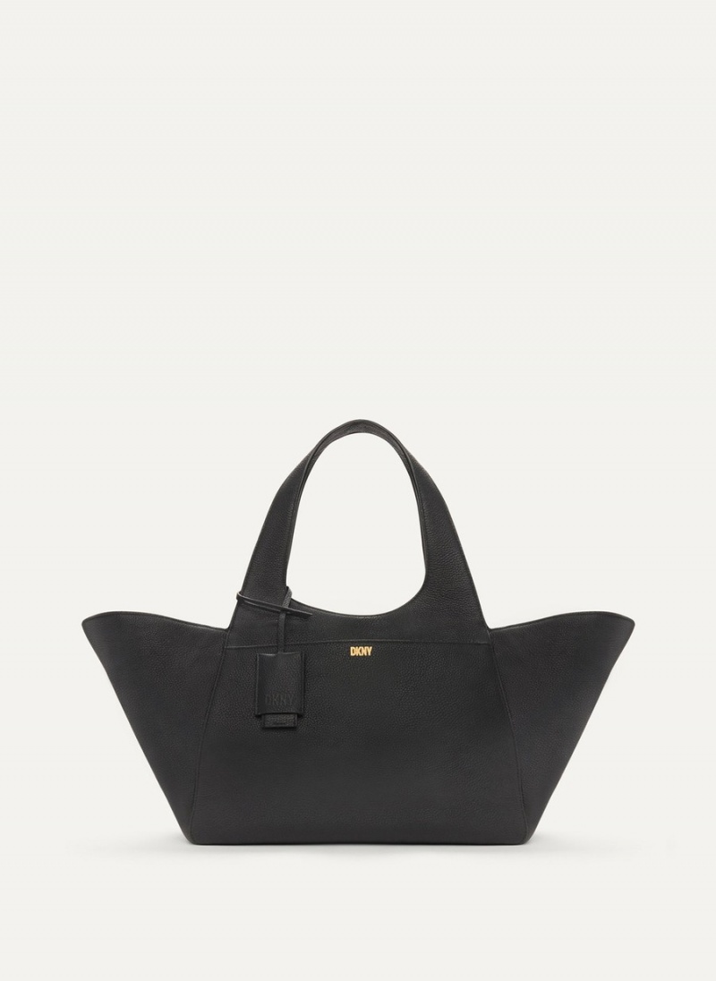 Women\'s Dkny The Large Effortless Satchel Bags Black | S8418396