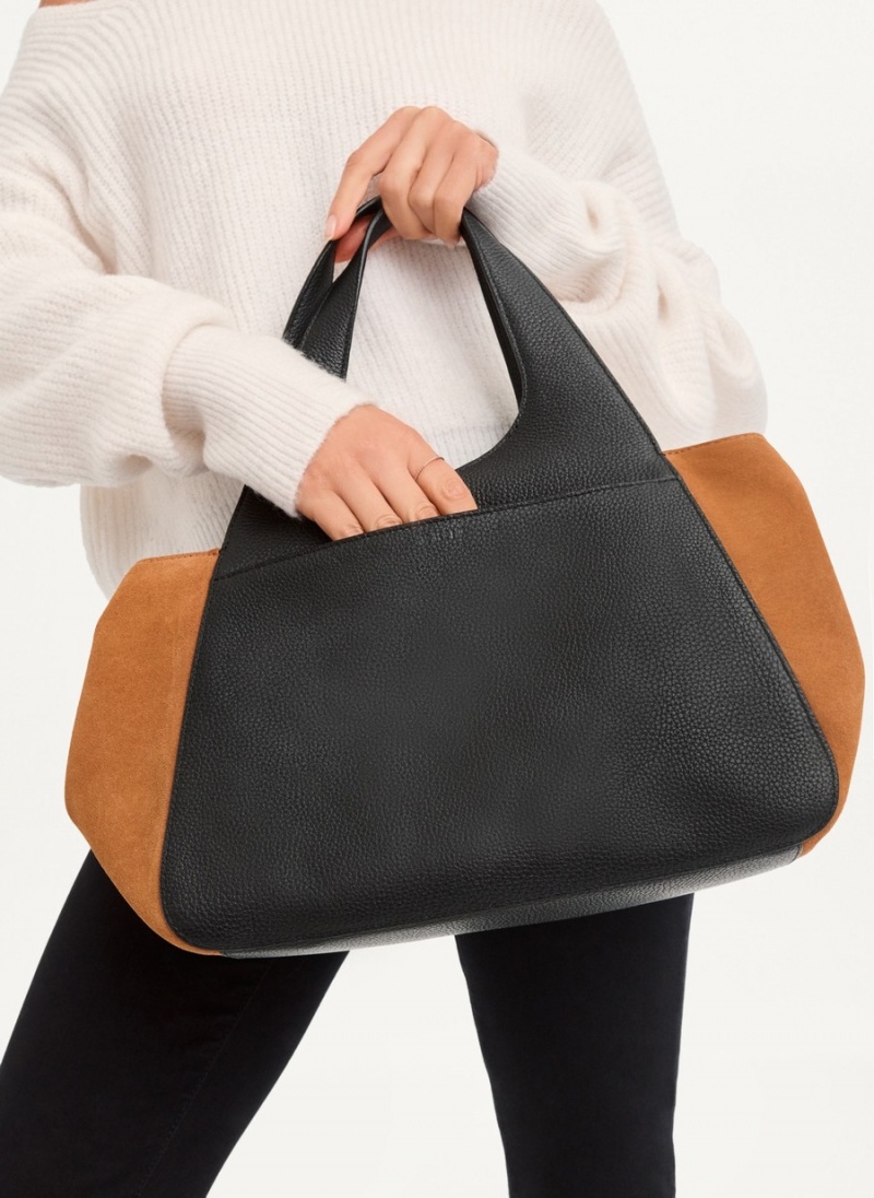 Women's Dkny The Medium Effortless Satchel Bags Black | Y5223480
