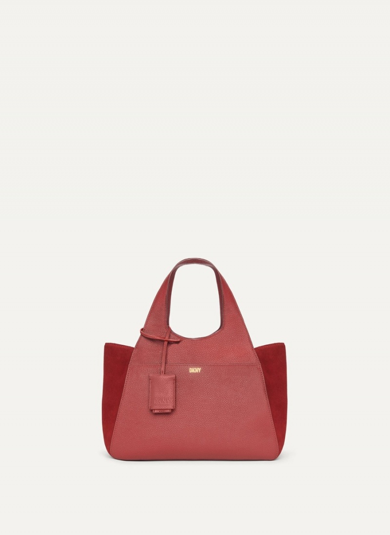 Women's Dkny The Medium Effortless Tote Bags Red | N0309036