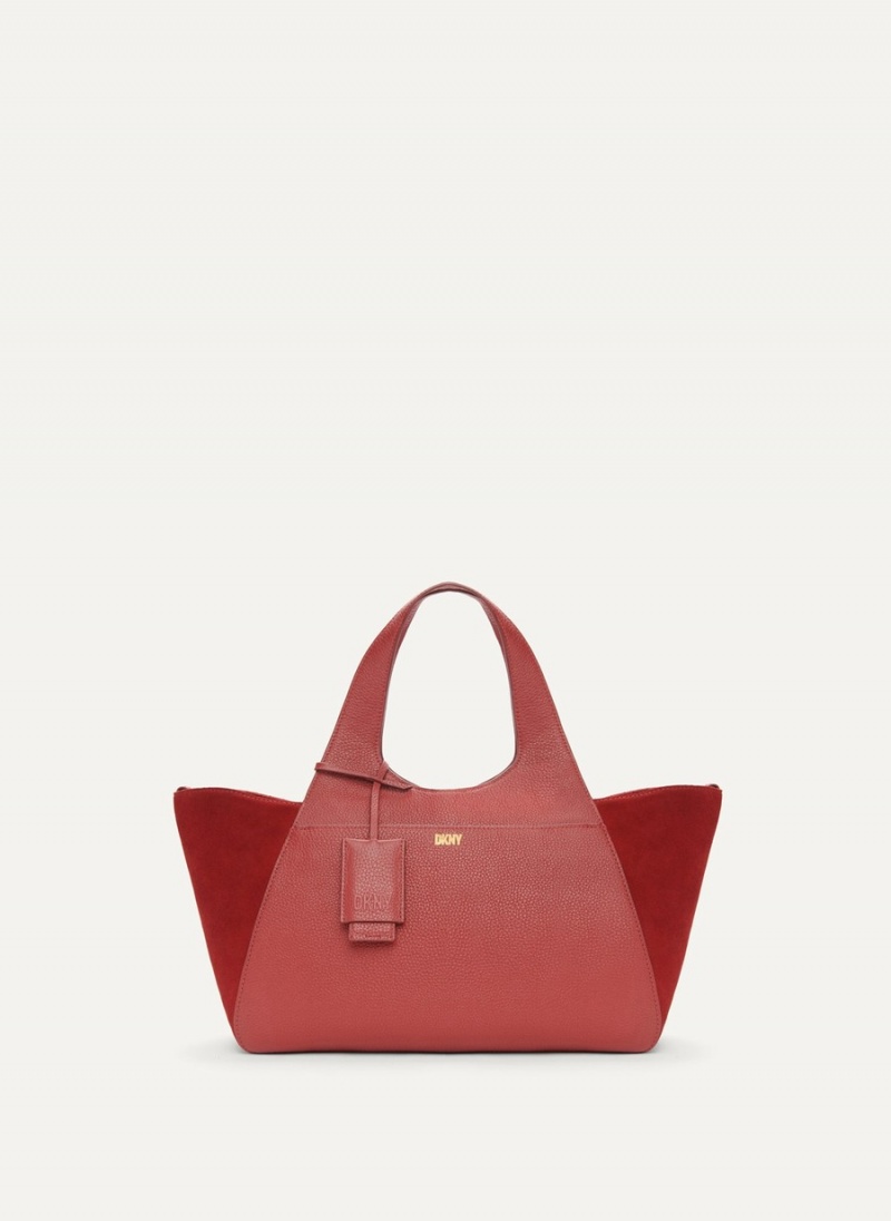 Women's Dkny The Medium Effortless Tote Bags Red | N0309036