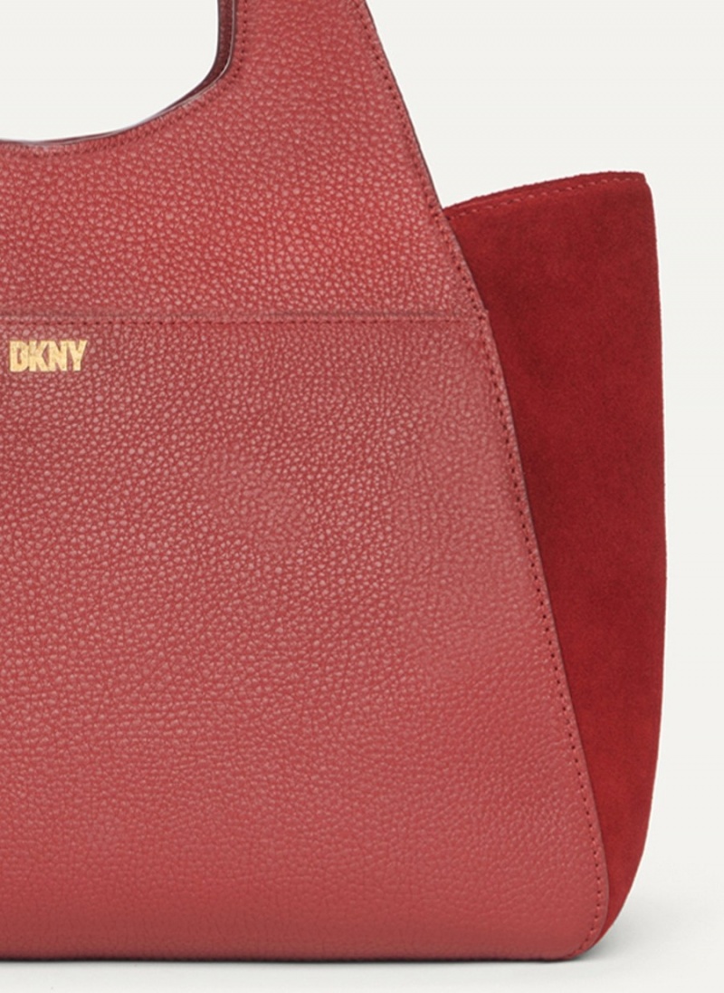 Women's Dkny The Medium Effortless Tote Bags Red | N0309036