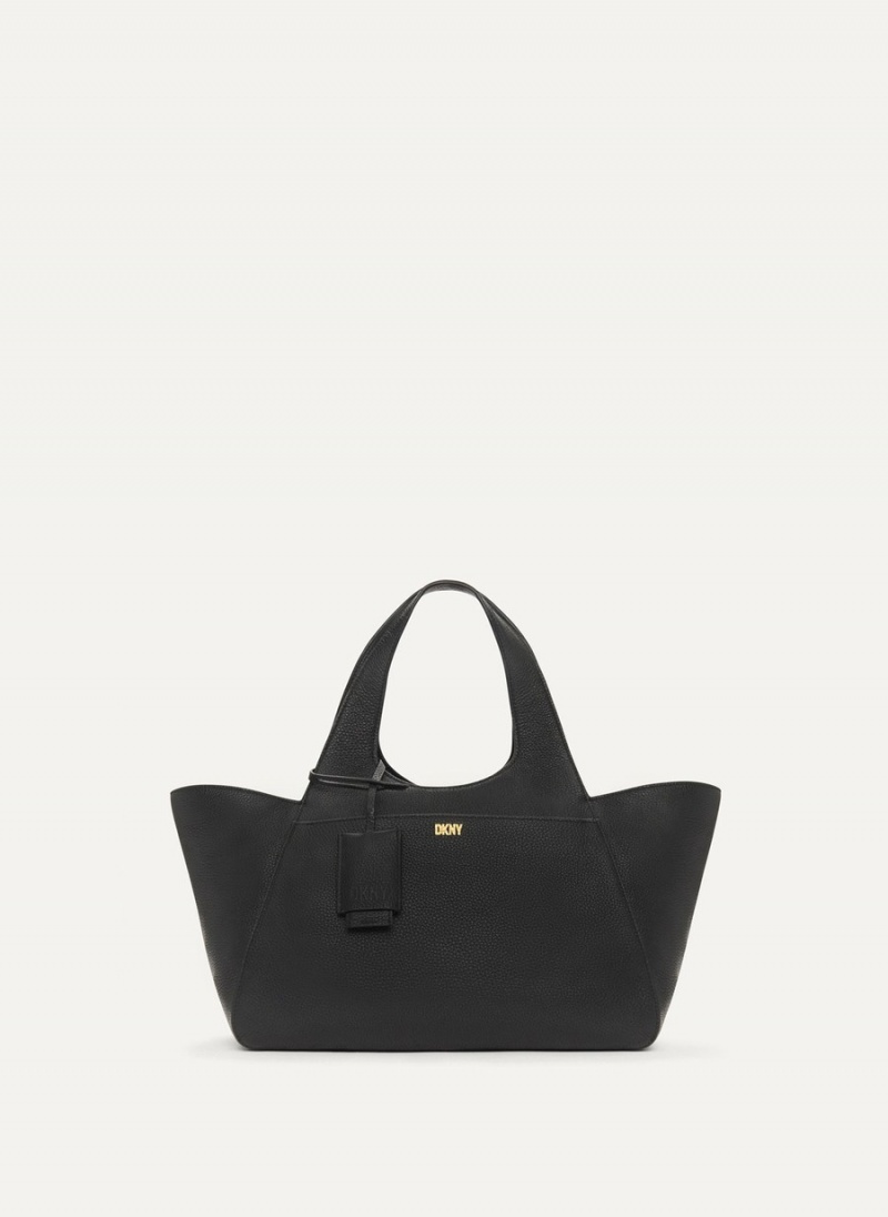 Women's Dkny The Medium Effortless Tote Bags Black | I0055995