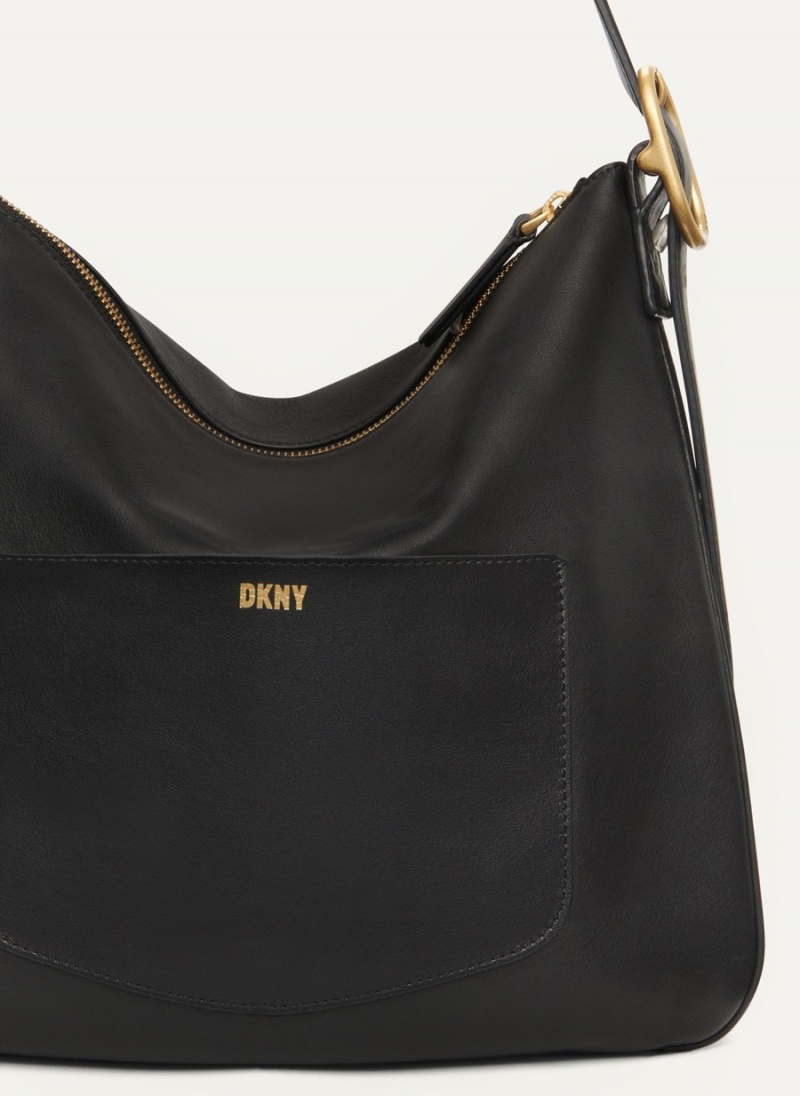 Women's Dkny The Medium Optimist Shoulder Bags Black | S2093793