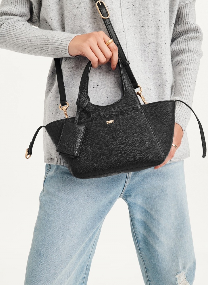 Women's Dkny The Mini Effortless Tote Bags Black | V2548919