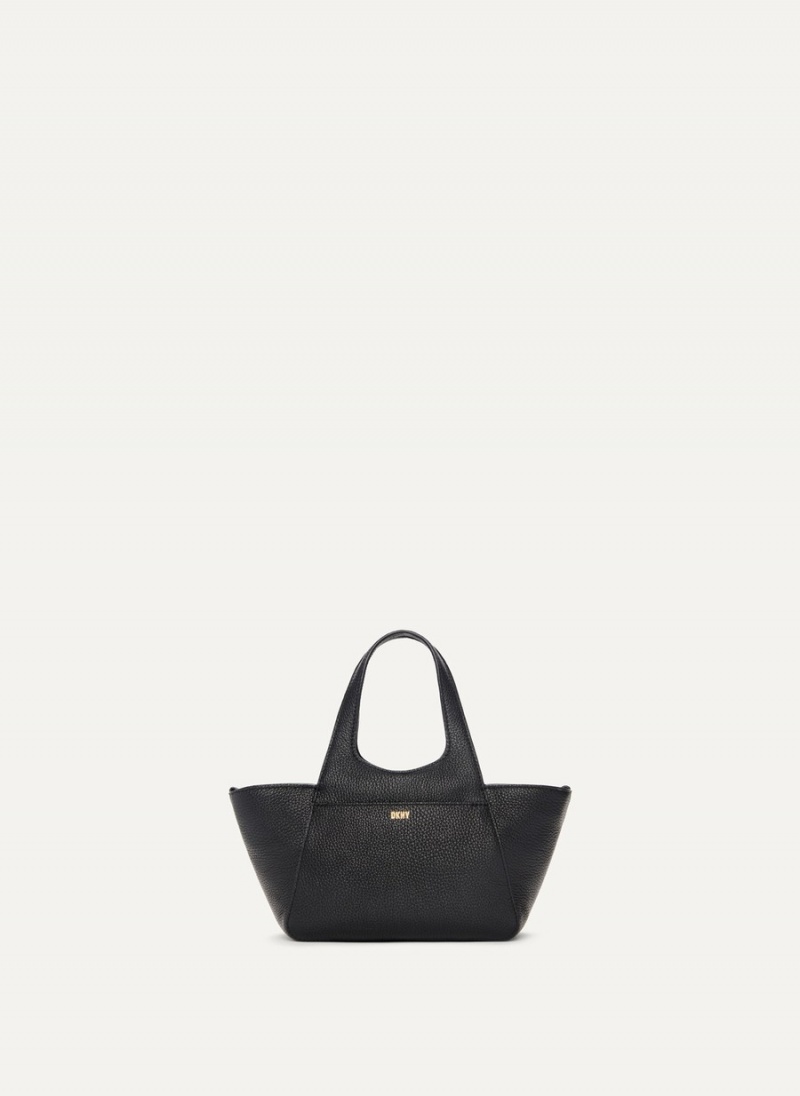 Women\'s Dkny The Mini Effortless Tote Bags Black | V2548919