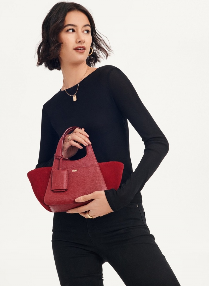 Women's Dkny The Mini Effortless Tote Bags Red | L4726474