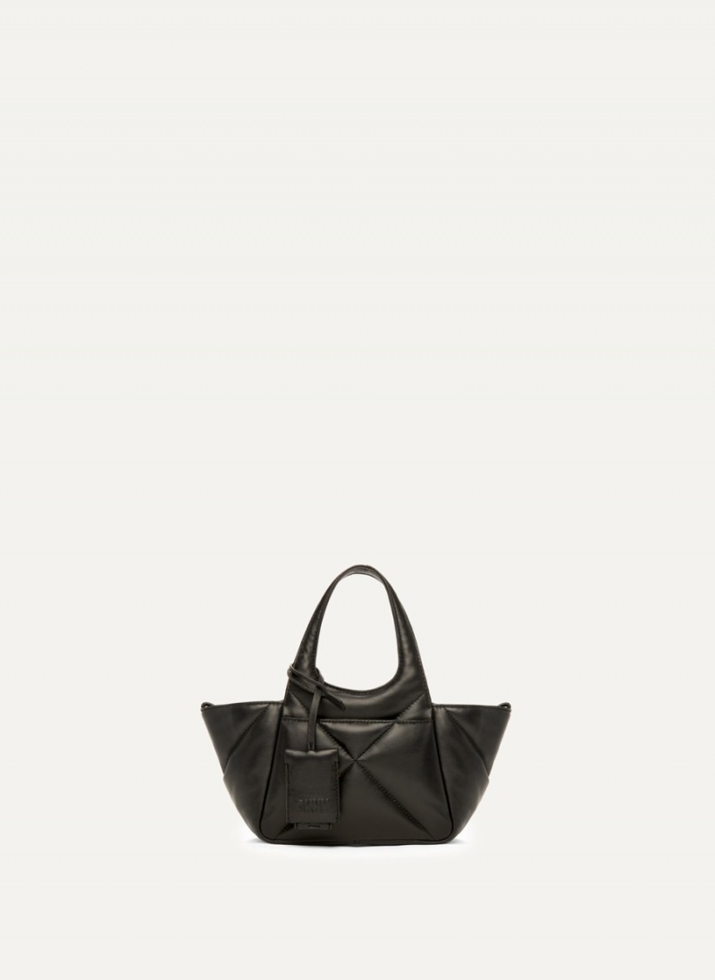 Women\'s Dkny The Mini Quilted Effortless Tote Bags Black | J5203524
