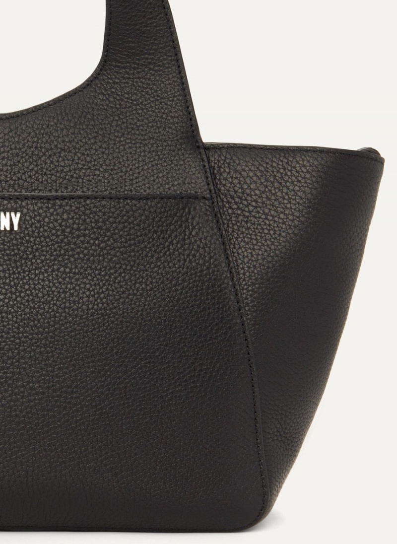 Women's Dkny The Small Effortless Satchel Bags Black | D6636852