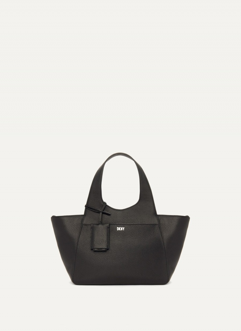 Women\'s Dkny The Small Effortless Satchel Bags Black | D6636852