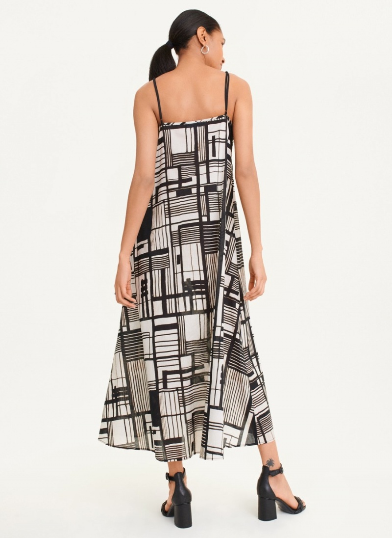 Women's Dkny Tie Front Voile Dress Black | H0429070