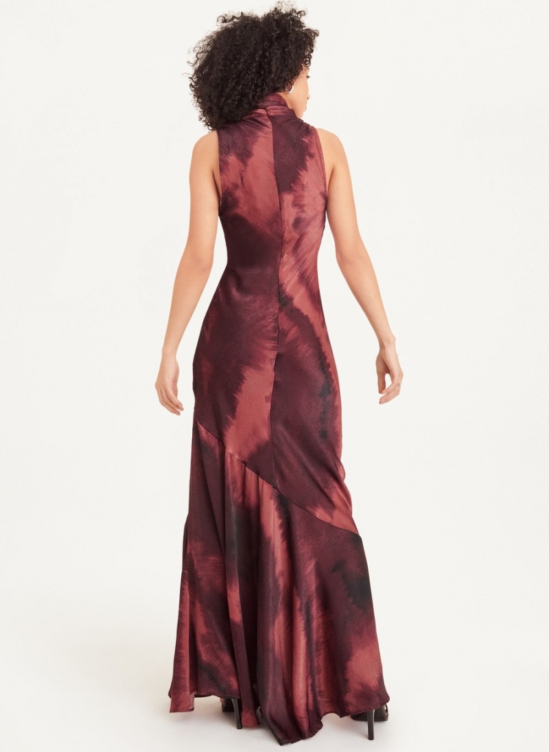 Women's Dkny Tie Neck Dress Red | L3686103