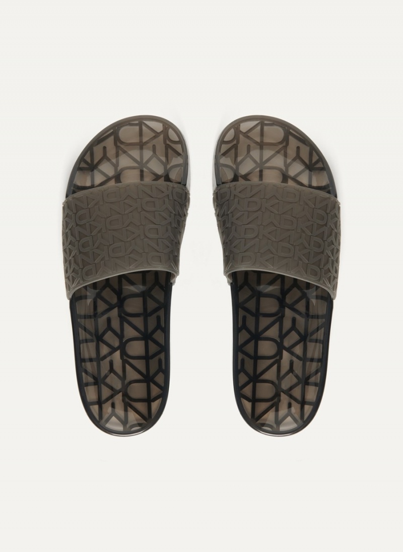 Women's Dkny Tinzli Jellys Slides Black | P6977686
