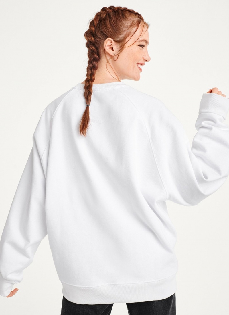 Women's Dkny Today I Feel Sweatshirts White | C9335332