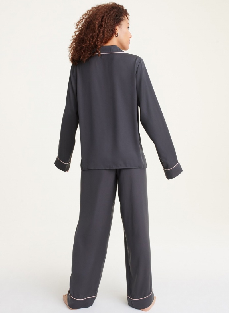 Women's Dkny Top & Pant Set Pajamas Black | O2719349