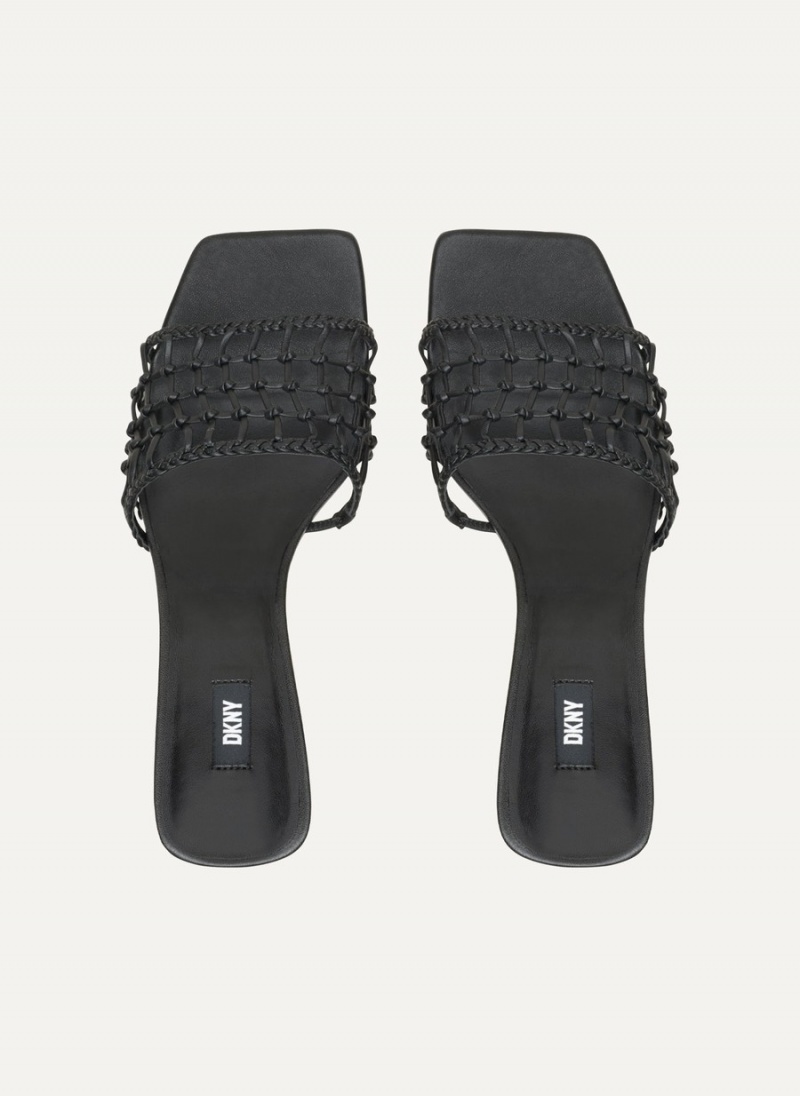 Women's Dkny Vittoria Heel Sandals Black | V3387343