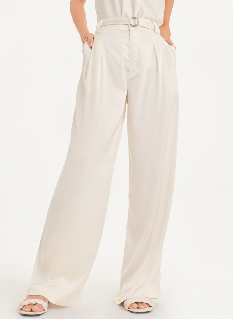 Women's Dkny Wide Leg Pants White | K8219363