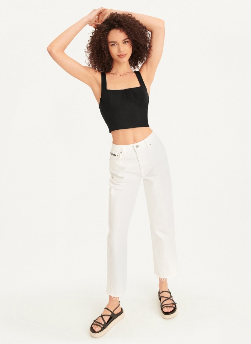 Women's Dkny Wired Crop Tank Top Black | U9974347