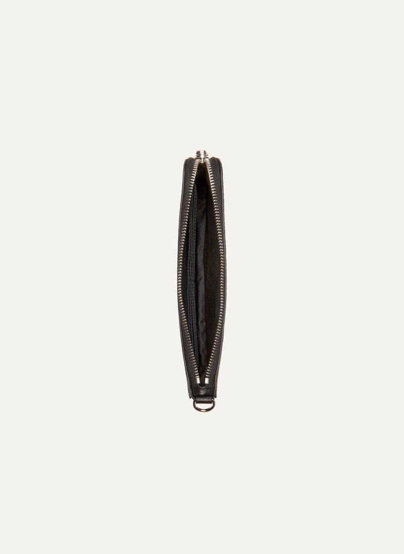 Women's Dkny Wristlet Raised Logo Clutch Bags Black | R6982991